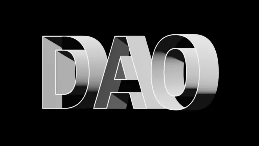 an-illustration-of-3d-letters-spelling-dao
